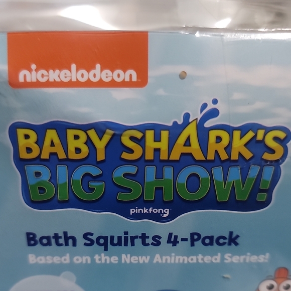 Nickelodeon Baby Shark Bath Squirts 4-Pack - Yellow, Orange, Purple - Picture 2 of 3